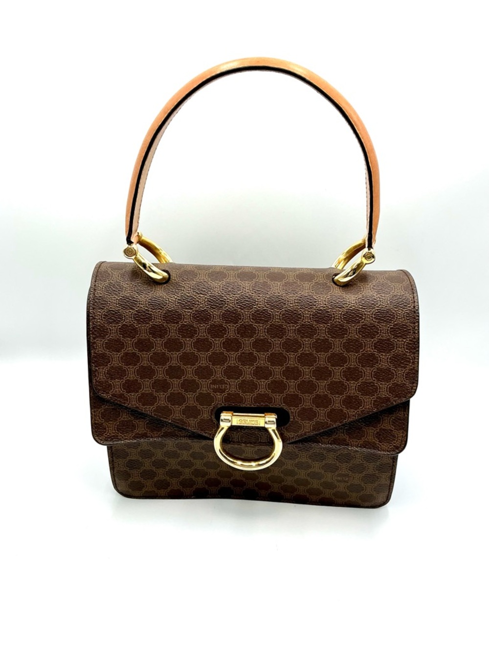 Celine Vintage Macadam Double Flab Top Handle #1165